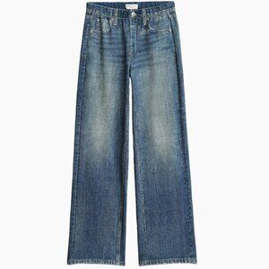 rag & bone Miramar Wide Leg Printed Denim Jeans Pants Size Large
